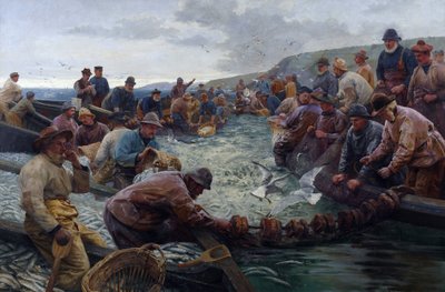 Tucking a School of Pilchards, 1897 by Percy Robert Craft